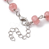 Synthetic Cherry Quartz Glass Necklaces for Women NJEW-JN04739-01-5