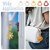 10Pcs 5 Colors Alloy Spring Gate Rings FIND-TA0008-59B-8