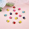30Pcs 5 Colors Rack Plating Alloy Enamel Pendants ENAM-SZ0005-84-5
