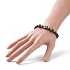 Glass & Natural Lava Rock & Synthetic Hematite Stretch Bracelet Sets BJEW-JB09204-5