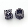 New Items Brass Micro Pave Cubic Zirconia European Beads ZIRC-L007-04B-1