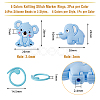 12Pcs Baking Paint Zinc Alloy Knitting Stitch Marker Rings DIY-DC0002-32-2