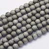 Electroplate Natural Druzy Agate Beads Strands G-G708-6mm-04-1
