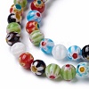 Handmade Millefiori Glass Round Bead Strands LAMP-J038-6mm-M-3