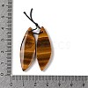 2Pcs Natural Tiger Eye Pendants G-A228-03E-3