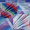 Leopard Print Rainbow Pattern Polycotton Fabric DIY-WH0028-18B-3