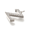 304 Stainless Steel Micro Pave Cubic Zirconia Pendants STAS-H228-06P-Z-2