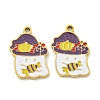 Halloween Theme Ion Plating(IP) 304 Stainless Steel Enamel Pendants STAS-M011-01D-1