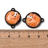 Baking Paint Alloy Coin Connector Charms PALLOY-A040-05A-2