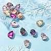 14Pcs 7 Colors Sew on Rhinestone PVC-CA0001-01-4