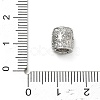Rack Plating Brass Micro Pave Clear Cubic Zirconia European Beads KK-L215-301P-3