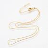 Real 18K Gold Plated Brass Box Chains Necklaces MAK-R014-G-2