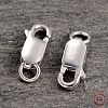 Anti-Tarnish Rhodium Plated 925 Sterling Silver Lobster Claw Clasps STER-K014-H154-12mm-P-5
