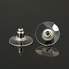 Brass Bullet Clutch Bullet Clutch Earring Backs with Pad X-KK-C3213-P-2