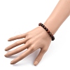 Unisex Natural Wood Beaded Stretch Bracelets X-BJEW-JB05463-04-4