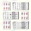 Stainless Steel DIY Nail Art Templates MRMJ-WH0092-011-3