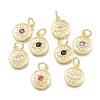 Brass Micro Pave Cubic Zirconia Pendants KK-P187-17-G-1