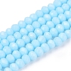 Opaque Solid Color Imitation Jade Glass Beads Strands EGLA-A044-P3mm-D06-1