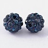 Polymer Clay Rhinestone Beads RB-H284-6MM-Half-207-2