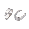 Tarnish Resistant 201 Stainless Steel Snap on Bails STAS-F117-16P-3x7-2