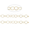 Brass Textured Hexagon Link Chains CHC-M025-33G-2