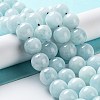 Round Grade AB Natural Aquamarine Bead Strands G-F289-01-12mm-4