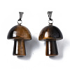 Natural Tiger Eye Pendants X-G-N0325-10A-2