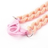 Personalized Acrylic Curb Chain Necklaces NJEW-JN03515-04-4