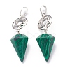 Synthetic Malachite Pendants G-O194-09-2