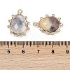 Natural White African Opal Faceted Pendants G-K347-06G-02-3