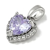 Brass Micro Pave Cubic Zirconia Charms KK-P283-24P-2