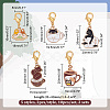Cat & Coffee Cup Stitch Markers HJEW-AB00269-2