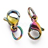 Ion Plating(IP) 304 Stainless Steel Lobster Claw Clasps STAS-G240-01A-C-3
