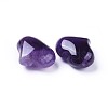Natural Amethyst Heart Palm Stone G-F659-A08-2
