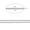 Tarnish Resistant 304 Stainless Steel Curb Chain Twist Link Chains CHS-K001-18-2.2mm-2
