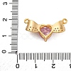 Brass Micro Pave Cubic Zirconia Pendants KK-V009-25G-3