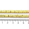 Electroplated Natural Lava Rock Beads Strands G-H303-A04-G01-4