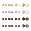 64Pcs 16 Style Brass Shank Buttons BUTT-TA0001-11-2