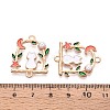 Alloy Enamel with ABS Imitation Pearl Cat Back with Swing Connector Charms PALLOY-T092-60-3