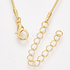 Brass Round Snake Chain Necklace Making MAK-T006-11A-G-2