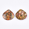Synthetic Gold Line Regalite/Imperial Jasper/Sea Sediment Jasper Pendants G-S329-042D-2