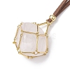 3Pcs 3 Style Crystal Holder Cage Necklace NJEW-JN04586-6