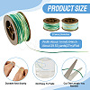 2 Rolls 2 Colors Segment Dyed Round Polyester Twisted Cords OCOR-TA0003-59A-4