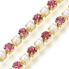 Brass Rhinestone Strass Chains CHC-N017-001A-A23-2
