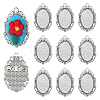 10Pcs Alloy Brooch Findings FIND-PH0029-31-1