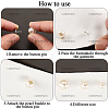 20Pcs ABS Plastic Pearl No Sewing Buttons BUTT-CY0001-22A-5