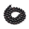 Natural Black Tourmaline Beads Strands X-G-F666-05-10mm-3