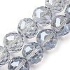 Transparent Electroplate Glass Beads Strands EGLA-N002-34H-F03-1