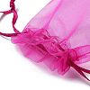 Rectangle Organza Drawstring Bags CON-PW0001-054C-17-3