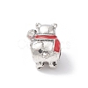 Christmas Theme Alloy Enamel European Beads MPDL-Q213-11AS-3